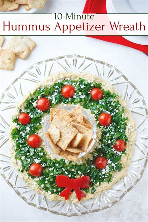 Ring in the new year with the help of these five festive appetizers whose flavor will set the night on fire! A super-easy showstopper! This "Hummus Wreath" Christmas appetizer recip… | Christmas recipes ...