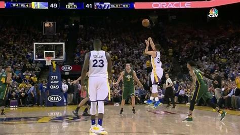 steph curry adds another absurd shot to his resume with banked halfcourt buzzer beater