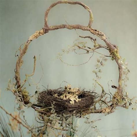 Hanging Branches With Bird Nest Birds And Butterflies Basic Craft