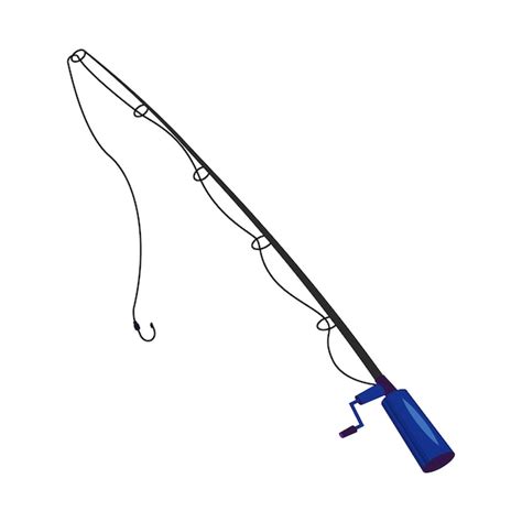 Premium Vector Fishing Rod Semi Flat Color Vector Object