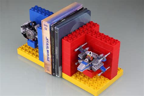 Geek Diy Bam Star Wars Lego Microfighter Bookends Blu Ray Display