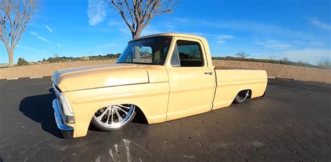 Bagged 1969 Ford F 100 “sinister” One Off Project Rides On 24s Like A