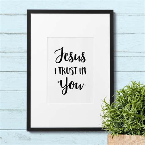 Jesus I Trust In You Prayer Print Catholic Prayer Printable Christian