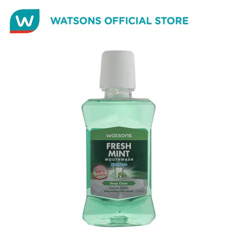 watsons fresh mint mouthwash 100ml shopee philippines