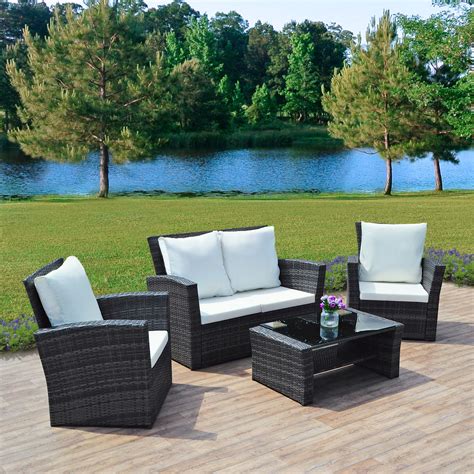 Complete your outdoor space with our range of garden furniture sets, carefully selected by us to suit your needs. 4 Piece Algarve Rattan Sofa Set for patios, conservatories ...