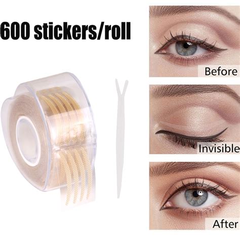 600pcs Makeup Invisible Eyelid Stickers Natural Eye Lift Strips Double