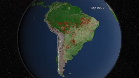 Nasa Svs South American Fire Observations And Modis Ndvi