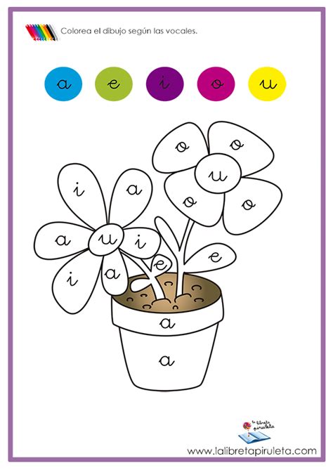 Imagenes Para Colorear Con Vocales - Impresion gratuita