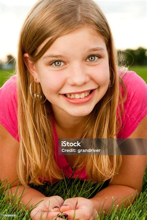 Smiling Teenage Girl Stock Photo Download Image Now 10 11 Years