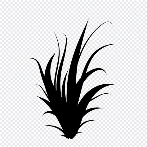 Black Grass Grass Bushes Hand Drawn Grass Grass Silhouette Vector