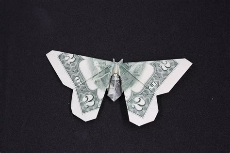 2 Dollar Bill Origami Simple Butterfly 3d Sculpture Money Etsy
