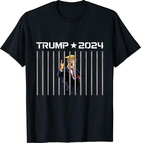 Funny Humorous Political President Donald Trump In Jail T Shirt