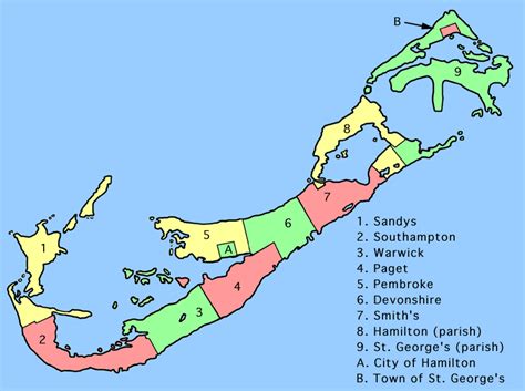 Bermudas Parishes And Municipalities