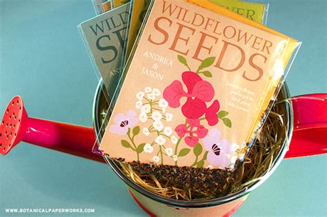 New Herb And Wildflower Grow Together Seed Packet Wedding Favors