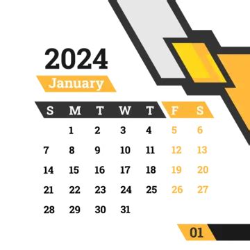 Monthly Calendar Design January Vector January Calendar