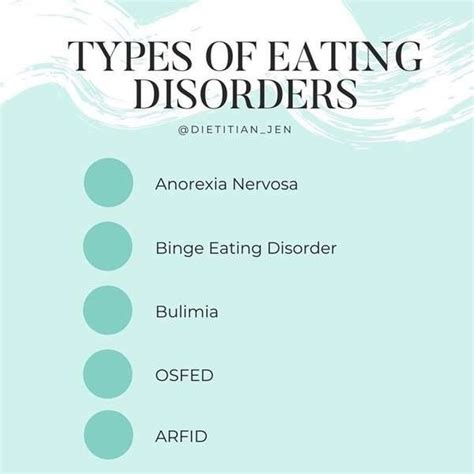 Types Of Eating Disorders Jl Nutrition Clinic