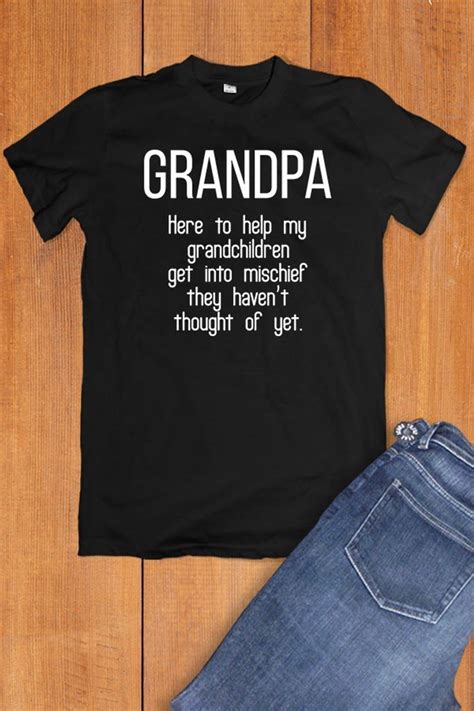 Funny Grandpa Shirt Grandad Ts Grandfather Shirt Fathers Etsy
