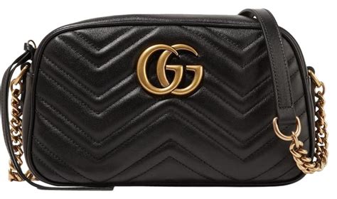 Gucci Marmont Gg Small Matelasse Black Leather Shoulder Bag Tradesy
