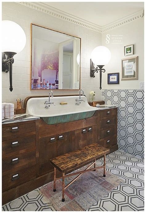 They had some pretty nice tile designs in this catalog. Rustic Bathroom Ideas | Eclectic bathroom, Vintage ...