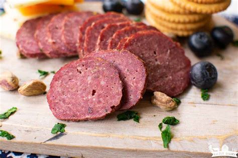 Most sausage makers use either pork shoulder butt or ny style picnic shoulder, this is what the recipe calls for. Homemade Beef Summer Sausage Recipe | Little Dairy On the ...