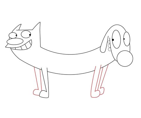 How To Draw Catdog Step By Step Draw Central Catdog Drawing Rock