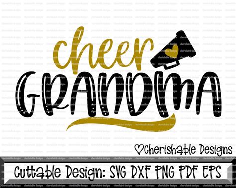 cheerleader svg cheer grandma svg cheerleader cutting file cheer svg cheer design dxf