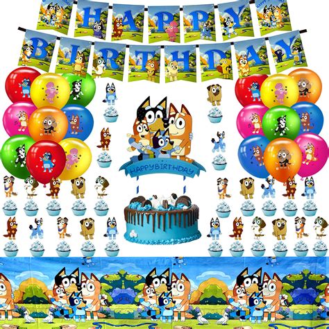 Buy Bluey Party Supplies Bluey And Bingo Birthday Themed Party