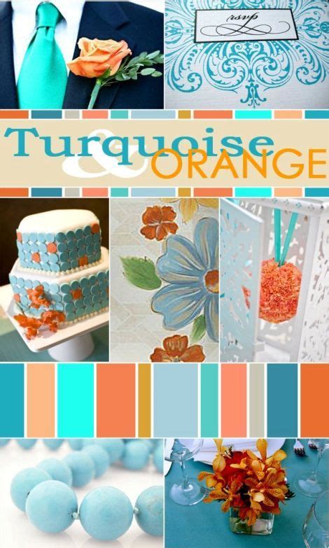 Color Palette Turquoise And Orange Orange Wedding Orange Wedding