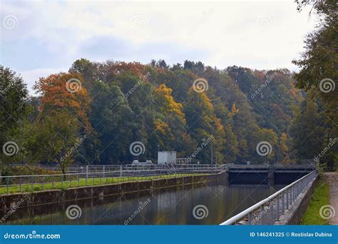 River Dam River Dam In The Countryside River In The Forest Beautiful