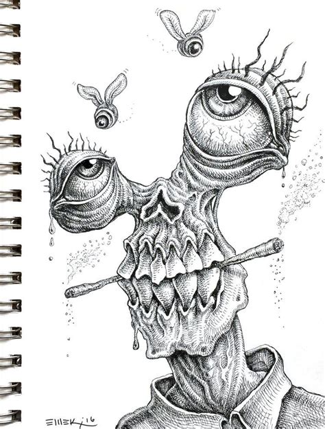 Weird Drawings Trippy Drawings Psychedelic Drawings Dark Art Drawings Pencil Art Drawings