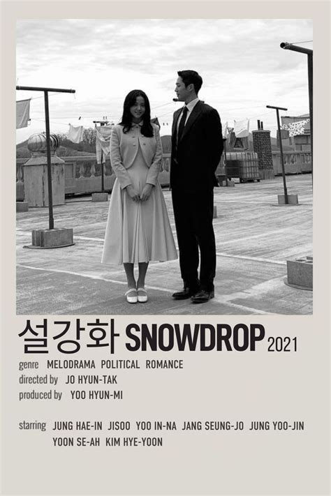 Snowdrop Polaroid Poster Kore Draması Minimalist Film Posterleri