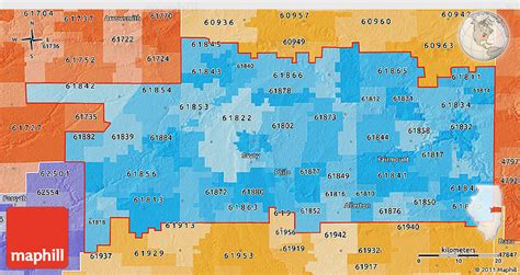 Political Shades 3d Map Of Zip Codes Starting With 618