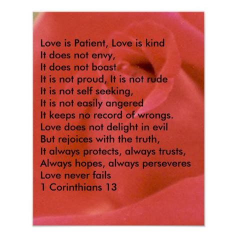 Love Poem On Red Rose Poster Zazzle