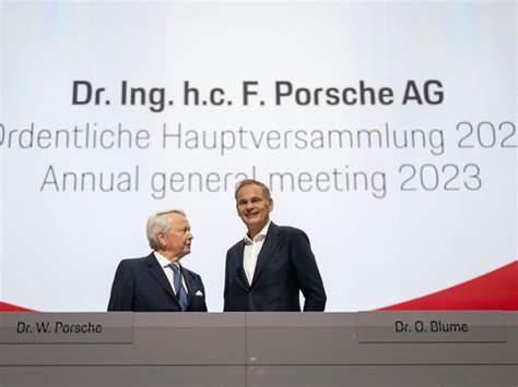 Porsche Aktionäre kritisieren Doppelrolle von Oliver Blume