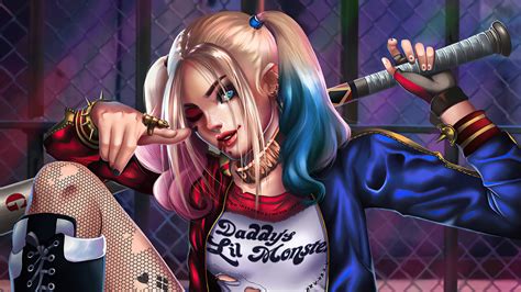 Achtergronden Harley Quinn Dc Comics Suicide Squad Honkbalknuppel