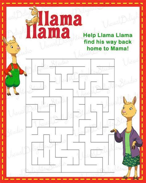 Llama Llama Red Pajama Maze Llama Llama Game Party Game Llama Llama Red Pajama Red Pajamas