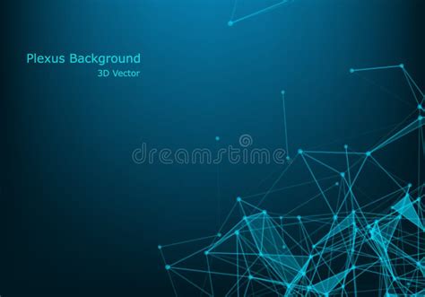 Abstract Plexus Background With Connected Lines And Dots Wave Flow