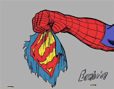 Superman Vs Spider Man By Ernimator On Deviantart