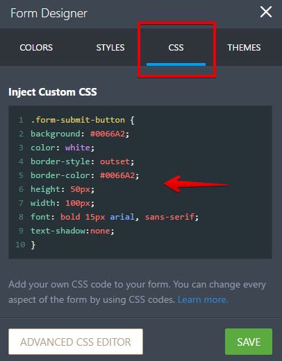 How To Customize The Submit Button With Css Jotform
