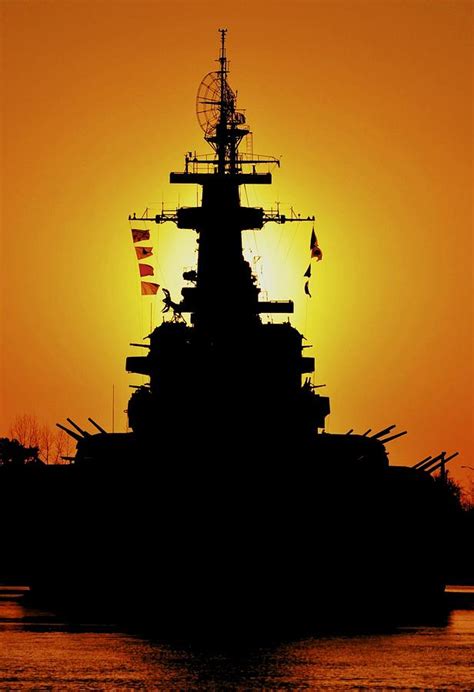 Battleship Silhouette By Mike Melnotte