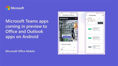 Microsoft Teams Apps Coming In Preview To Office And Outlook Apps On