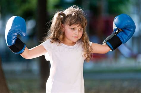 Little Girl With Boxing Gloves Stock Photo Image Of Child Beautiful