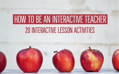 When you teach adults, they usually come into the class already motivated to learn. 20 interactive teaching activities for in the interactive ...
