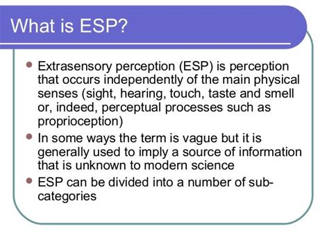 extrasensory perception esp