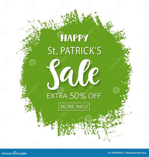 Saint Patrick S Day Sale Typography Banner Template Stock Vector