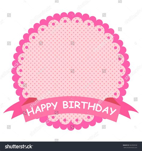Pink Happy Birthday Banner Stock Vector Illustration 362858558