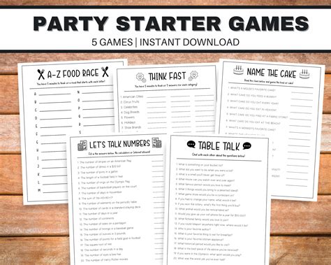 Icebreaker Games Icebreaker Questions Printable Adult Party Etsy