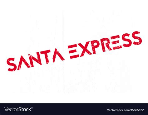 Santa Express Rubber Stamp Royalty Free Vector Image