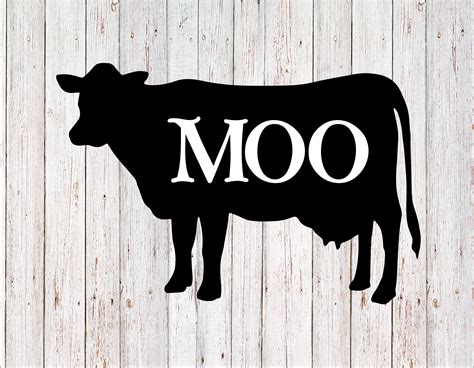 Moo Cow SVG Cow SVG Farm SVG Files For Cricut Silhouette Etsy