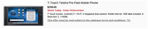 Telstra T Touch Tablet Hitting Harvey Norman Stores From November 2nd